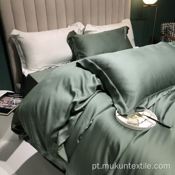 Conjunto de cama de folha de cama tencel sólida